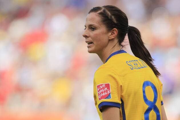 Football - soccer: FIFA Women s World Cup 2011 , Colombia (COL) - Sweden (SWE) , Lotta Schelin (SWE , 8) xHOCHxZWEIx xPhilippxSzyzax