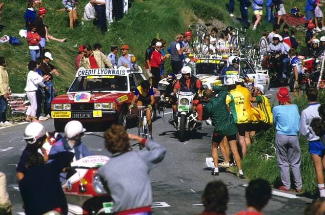 July 1986 Tour De France. Picture shows Luis Alberto Herrera Herrera (COL) on a mountain. xRichardxFrancisx  ActionPlus11188641 o0 Aufnahmedatum geschÃ¤tzt Lucho