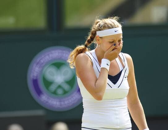 LONDON, June 30, 2011 -- Petra Kvitova of the Czech Republic reacts after winning her semifinal match in 2011 s Wimbledon Tennis Championships in London, Great Britain, June 30, 2011. 