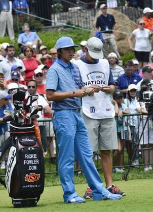 July 2, 2011 - Newtown Square, PA, USA - RICKIE FOWLER tee s off to start his third round play at the AT&T National, held at the Aronimink Golf Club in Newton Square Pa. 2011 AT&T National - ZUMArf1