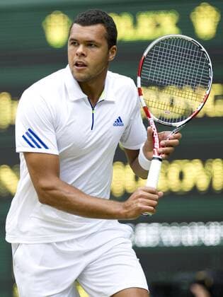 July 1, 2011 Jo-Wilfried Tsonga, in action during his semi-final at The Wimbledon Championships, played at the AELTC Club, London, England. TENNIS: JUL 01 Wimbledon Icon250110701991 EDITORIAL USE ONLY