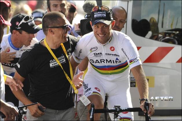 Thor Hushovd (NOR Garmin - Cervelo) Tour de France 2011, 2.Etappe, Mannschaftszeitfahren Zeitfahren in Les Essarts - 03.07.2011 - xPhotoNewsx  o0 Weltmeistertrikot, Regenbogentrikot