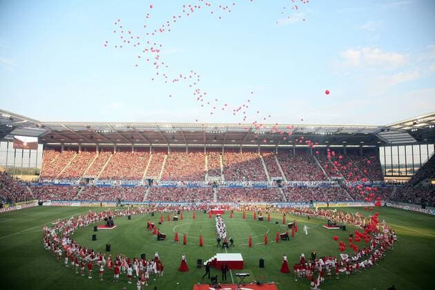 Fußball, Stadiongeschichte 1. FSV Mainz 05 Eröffnungsfeier der Coface Arena, neue Heimspielstätte des FSV Mainz 05 o0 totale Stadion Sportstätte
