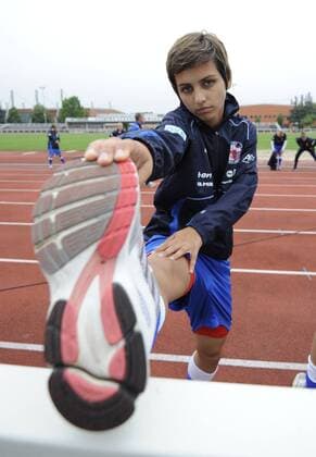 Natasa Andonova, 1.FFC Turbine Potsdam - Auftakttraining, Saison 2011 2012, Fußball, Frauen, Potsdam, 04.04.2011,