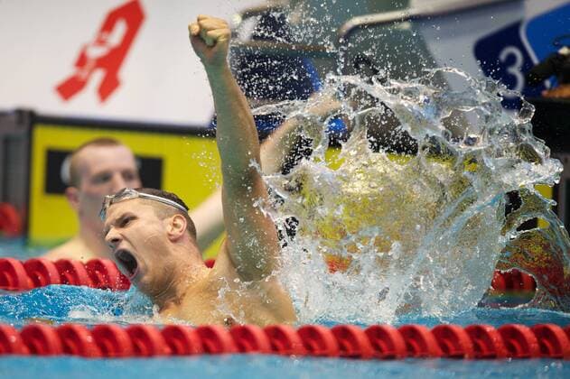 Swimming in Berlin 06.07.2011 2011 IPC Swimming European Championships Finals Men 200 Individual Medley SM7 Mihovil Spanja (CRO) Gold