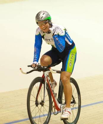 Radsport Berlin 07.07.2011 Deutsche Bahnradmeisterschaften 3000m Einerverfolgung Damen Claudia Pechstein (Eisschnellläuferin) startet und versucht sich im Bahnradsport für die Olympischen Sommerspiele in London 2012 zu qualifizieren