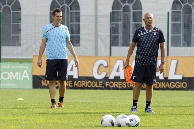 Miroslav Klose und Coach Edy Reja Lazio Rom marcoxrosi o0 Edoardo