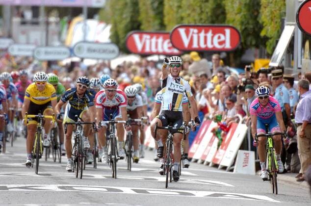 Tour de France 2011, Le Mans - Chateauroux, Mark Cavendish (GBR Htc High Road, 2.v.re.) - Etappensieger der 7. Etappe der Tour de France 2011, Chateauroux 
