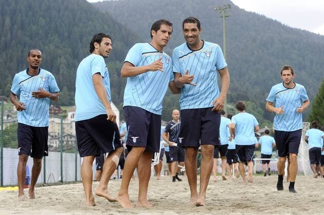 Trainingslager Lazio Rom in Auronzo di Cadore Cristian Ledesma e Andre Dias Aurinzo di Cadore