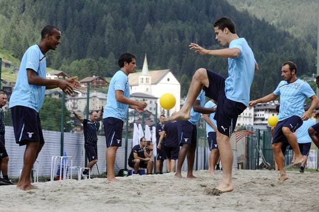 Trainingslager Lazio Rom in Auronzo di Cadore Abdoulay Konko e Cristian Ledesma Aurinzo di Cadore