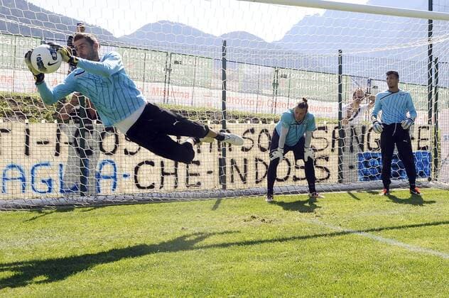 Trainingslager Lazio Rom, Saison 2011 2012 in Auronzo di Cadore; Albano Bizzarri - MarcoxRosi o0 Torwarttraining