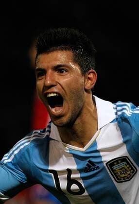 (110712) -- CORDOBA, July 12, 2011 (Xinhua) -- The player of Argentina s national soccer team Sergio Aguero celebrates during the match between Argentina and Costa Rica for the group stage of Copa America 2011 in Cordoba, Argentina, on July 11, 2011. (Xinhua Guillermo Arias) (py) ARGENTINA-CORDOBA-SOCCER-COPA AMERICA-ARGENTINA VS COSTA RICA 