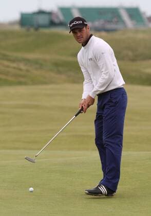 Germany s Martin Kaymer putts during practice day in the 140th Open Championship at Royal St Georges Golf club in Sandwich,England on Tuesday, July 12, 2011.  LON2011071211