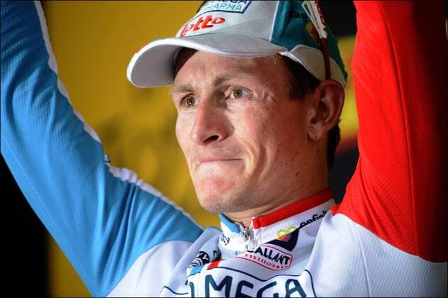 Andre GREIPEL (ALL OMEGA PHARMA - LOTTO) Cyclisme : Tour De France - Etape 10 - Aurillac - Carmaux - 12.07.2011 - PhotoNews Panoramic  o0 Etappensieger Siegerehrung