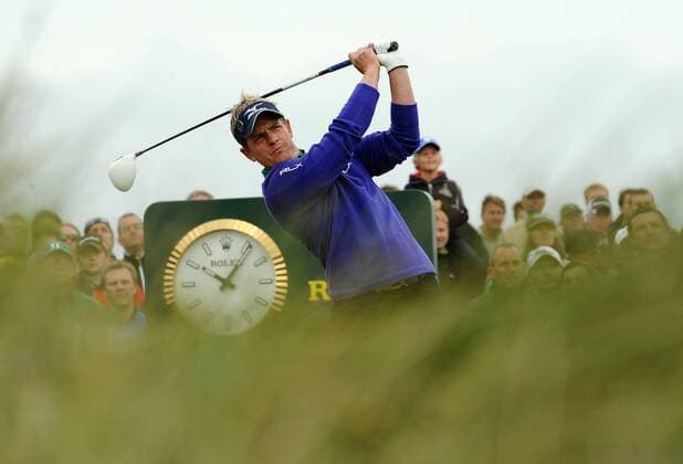 Golf - The Open 2011 - Royal St George s Luke Donald of England tees off on the fourth hole at Royal St George s, Sandwich 