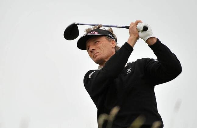 Golf - The Open 2011 - Royal St George s Bernhard Langer of Germany tees off on the 9th at Royal St George s, Sandwich. 