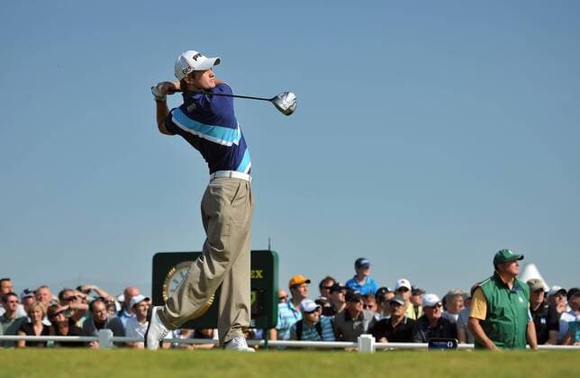 Golf - The Open 2011 - Royal St George s - Day 2 Tom Lewis (GBR) tees off on the 1st at Royal St George s, Sandwich 