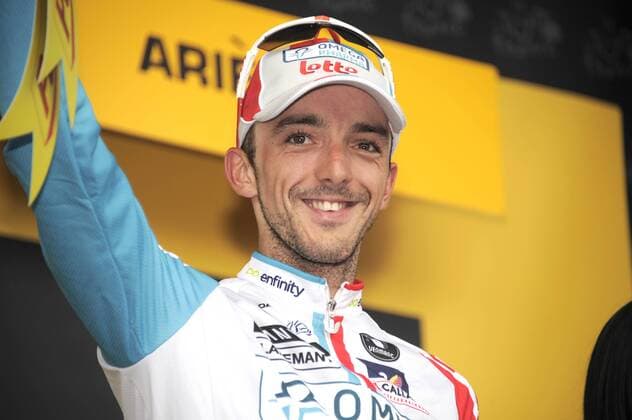 2011, Tour de France, Etappe 14 Saint Gaudens - Plateau de Beille, Omega Pharma-Lotto 2011, Etappensieger Jelle VANENDERT , Plateau de Beille  o0 Siegerehrung