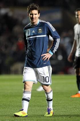 SANTA FE, July 16, 2011 -- Argentina s soccer player Lionel Messi, reacts during the match of quarterfinals of Copa America, between Argentina vs Uruguay, in Santa Fe city, on July 16, 2011. ---  o0 Aktion Einzelbild Freisteller