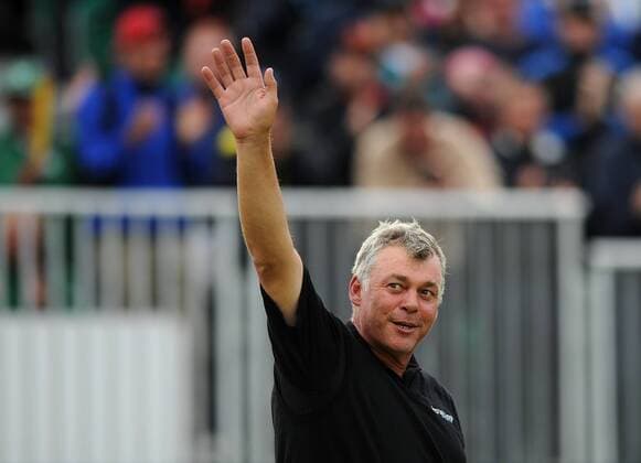Golf - The Open 2011 - Royal St George s - Day 4 Darren Clarke of Northern Ireland acknowledges the crowd after winning the Open Championshp at Royal St Georges, in Sandwich 
