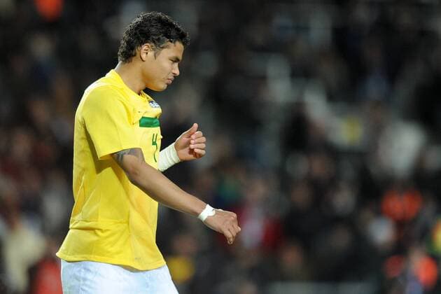 Nz La Plata 17 07 2011 - Copa America 2011 Brasilien-Paraguay --- delusione Thiago Silva 