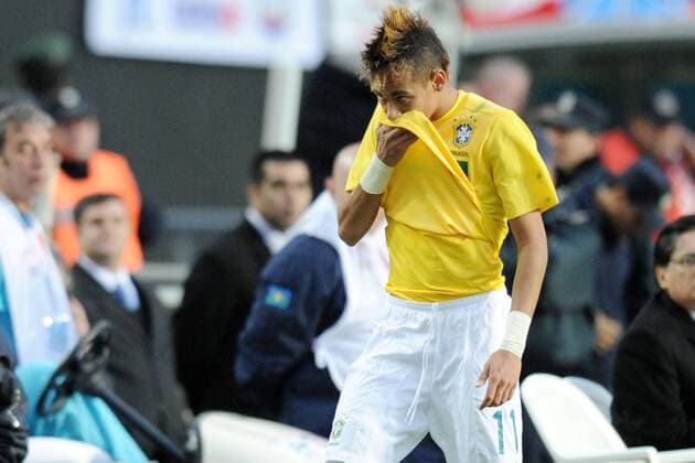 Nz La Plata 17 07 2011 - Copa America 2011 Brasilien-Paraguay --- delusione Neymar 