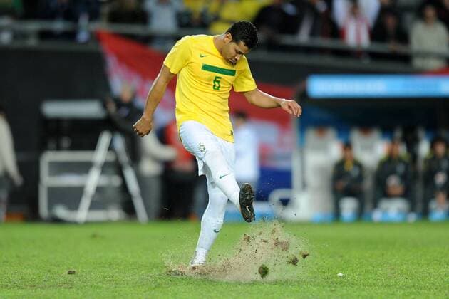 Nz La Plata 17 07 2011 - Copa America 2011 Brasilien-Paraguay 0:2 i.E. --- Andre Santos  o00 kurios Komik