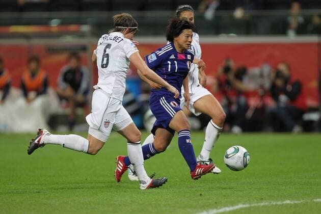 Shinobu Ohno, JAP, im Finale der Fußball-Frauen-WM 2011 in Deutschland, JAP - GER, Frankfurt; 17 07 2011 -