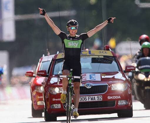 Italien, Pinerolo 20.07.2011: Radsport Tour de France 17. Etappe Gap > Pinerolo, Sieger 17. Etappe Edvald Boasson Hagen (Nor) Sky Procycling (GBR) o0 Etappensieger