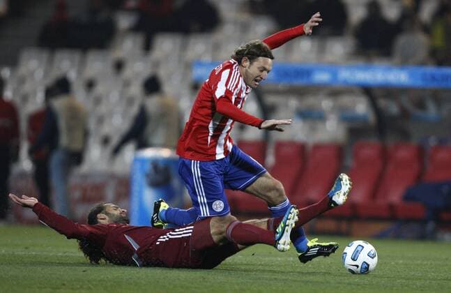 Duell zwischen Edgar Barreto (Paraguay, re.) und Oswaldo Vizcarrondo (Venezuela) -- Halbfinale in Mendoza 