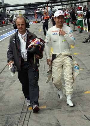 formula 1 GP, Germany, Nürburgring, 22.07.11, Sep Leberer und Kamui Kobayashi, Team Sauber,