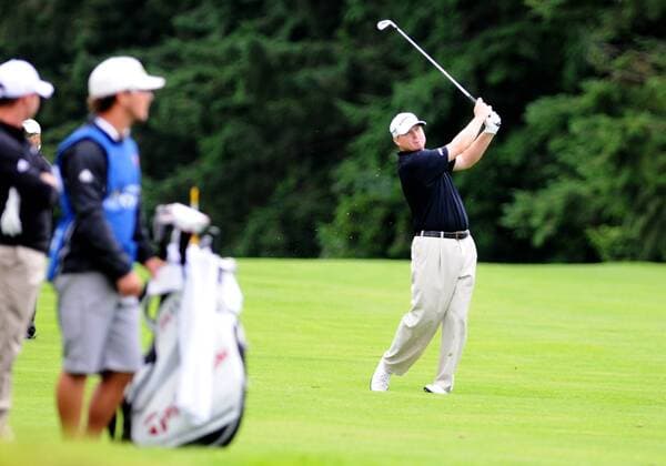 July 22 2011: Chad Campbell shot a 67 during the second round to move into a tie for first place at the RBC Canadian Open at Shaughnessy Golf and Country Club in Vancouver, British Columbia on Friday. PGA Golf Herren JUL 22 RBC Canadian Open - Second Round Icon1107220152 EDITORIAL USE ONLY