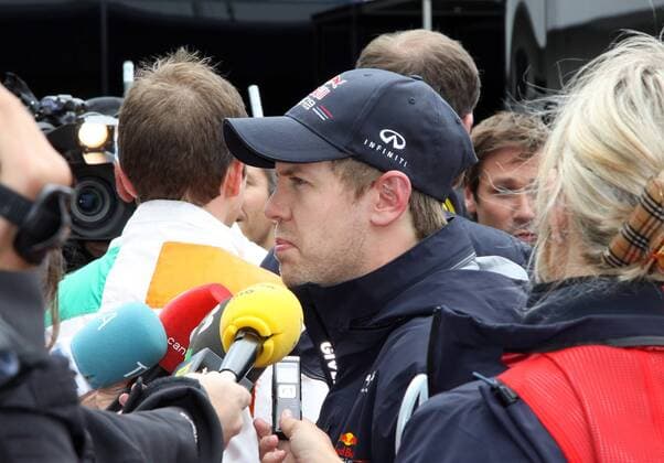 Formula 1 GP, Germany, Nürburgring, 24.07.11, Sebastian Vettel, Red Bull Racing, nach dem Rennen, o0 Interview
