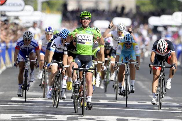 Etappensieger Mark CAVENDISH (HTC - HIGHROAD - GBR) --- Tour De France, 21. Etappe: Creteil - Paris Champs Elysees  o0 grünes Trikot