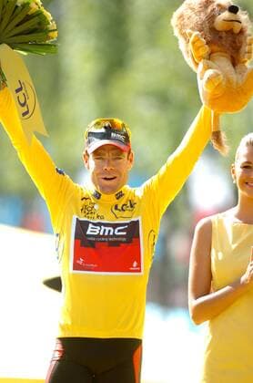 Tour de France, 21. Etappe: Creteil - Paris Champs Elysees --- Gesamtsieger Cadel Evans (Bmc Racing)  o0 Sieg gelbes Trikot