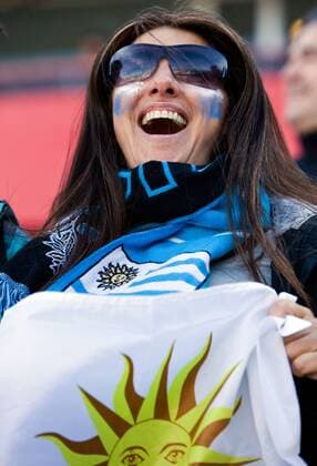 Fan von Uruguay  o0 Aufmacher Frau weiblich