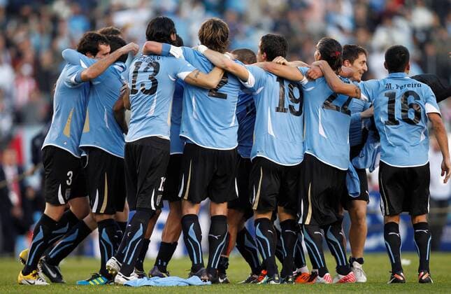 Buenos Aires, Uruguay gewinnt die Copa America 2011 o0 Sieg Freude