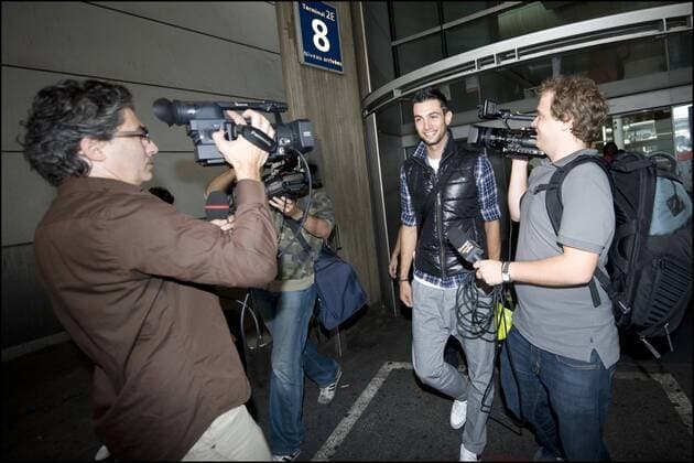 Javier Pastore (Paris St. Germain PSG) - Ankunft von Neuzugang Javier Pastore am Flughafen Roissy Charles de Gaulle - 04.08.2011 JBAutissier PanoramiC  o0 privat