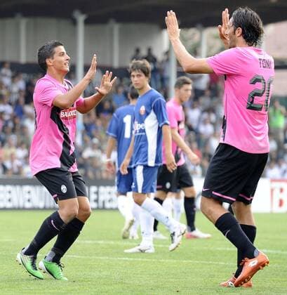 05 08 2011 - Testspiel - Juventus Turin vs. Cuneo : Giuseppe Ruggiero-Luca Toni 