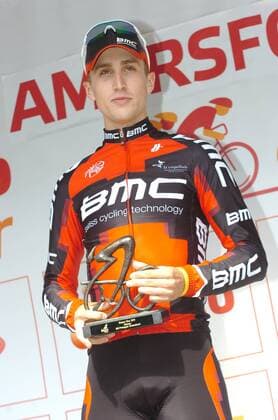 Eneco Tour 2011 - Prolog - Amersfoort - Amersfoort --- Bmc Racing 2011, Taylor Phinney, Amersfoort  o0 Prologsieg Etappensieg Siegerehrung Objekte Pokal Trophäe