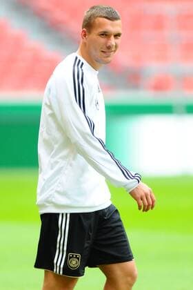 08.08.2011, Länderspiel 2011, Deutschland - Brasilien, Trainingseinheit DFB A-Team, Lukas PODOLSKI Einzelbild