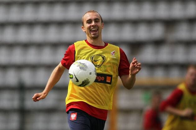 09.08.2011 LEGNICA-STADION (POLISH NATIONAL FOOTBALL TEAM PRACTISE; TRAINING CAMP BEFORE INTERNATIONAL FRIENDLY GAME) - ADRIAN MIERZEJEWSKI -  20110809CSLG0006