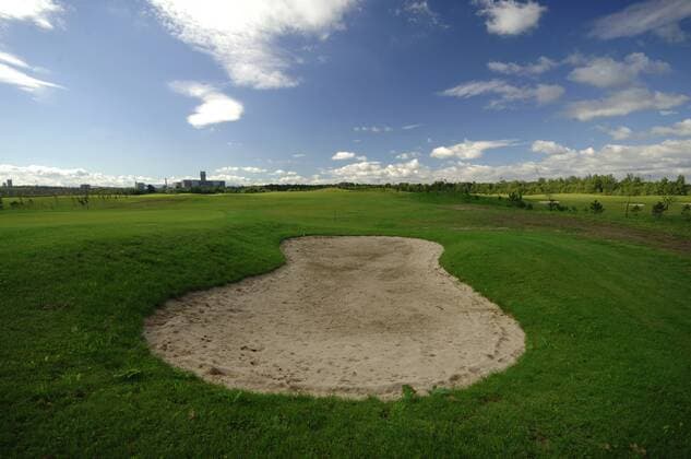The longest golf course in Europe is being build in Karvina - Lipiny, Czech Republic on Aug. 9, 2011. The course will have 9 holes and will be 7km long. (CTKxPhoto DrahoslavxRamik)  CTKPhoto29201108090507601 o0 Hindernis Bunker Sandbunker Landschaft