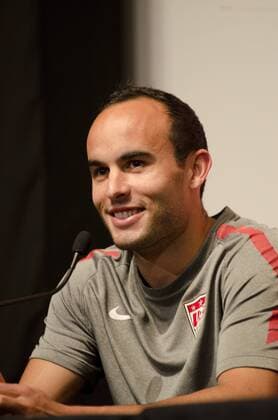 Aug. 9, 2011 - Philadelphia, PA, USA - US National Team player, LANDON DONOVAN, holds a press conference the day before the US Mens National Team plays Mexico in a friendly match at Lincoln Financial Field in Philadelphia Pa. 2011 Soccer US Mens National Team Press Conference - ZUMArf1