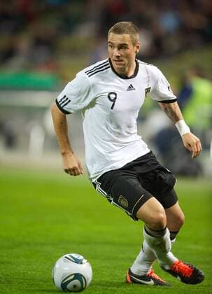 Fussball Karlsruhe 09.08.2011 EM Qualifikation U21 Herren Deutschland (GER) - Zypern (CPY) Pierre-Michel Lasogga (Deutschland, No.09)