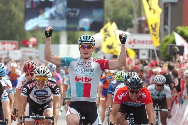Eneco Tour 2011, 2. Etappe: Aalter - Ardooie; Omega Pharma-Lotto 2011, Team Sky 2011, Veranda s Willems - Accent 2011, Andre Greipel , Edvald Boasson , Jempy Drucker 