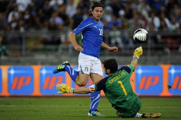 Bari, Italien - Spanien: gol Riccardo Montolivo 