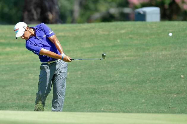 Aug. 10, 2011 - Johns Creek, Georgia, United States of America - Matteo Manassero hits a shot during the practice rounds on Wednesday before the beginning of the PGA Golf Herren Championships at the Atlanta Athletic Club in Johns Creek, GA. PGA Golf Herren GOLF 2011 - Aug 10 - 93rd PGA Golf Herren Championships - Practice Round - ZUMAq91