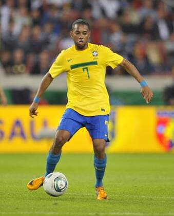 Fussball Herren, Freundschaftsspiel Nationalmannschaft Deutschland gegen Brasilien 3:2 in der Mercedes-Benz Arena, Stuttgart --- Robinho (Brasilien) DFB