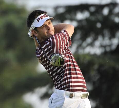 Louis Oosthuizen of South Africa hits his tee shot on the 10th hole during the second round of the 93rd PGA Golf Herren Championship at the Atlanta Athletic Club on August 12, 2011 in Johns Creek, Georgia.  BKX2011081224